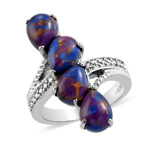 Mojave Purple Turquoise Five Stone Ring